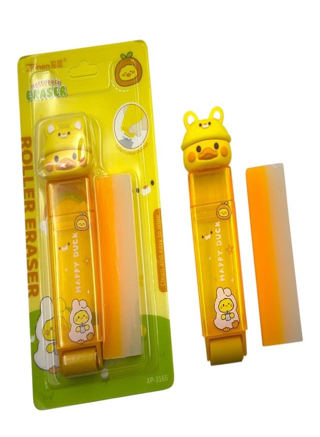 SAMVARDHAN Theme Based Roller Eraser - Cute Retractable Eraser for Kids,Clean & Easy to Use, Stationary Set, Kawaii Rubber Erasers, Fancy Birthday Return Gift,Pack of 1 (Duck) - Image 4